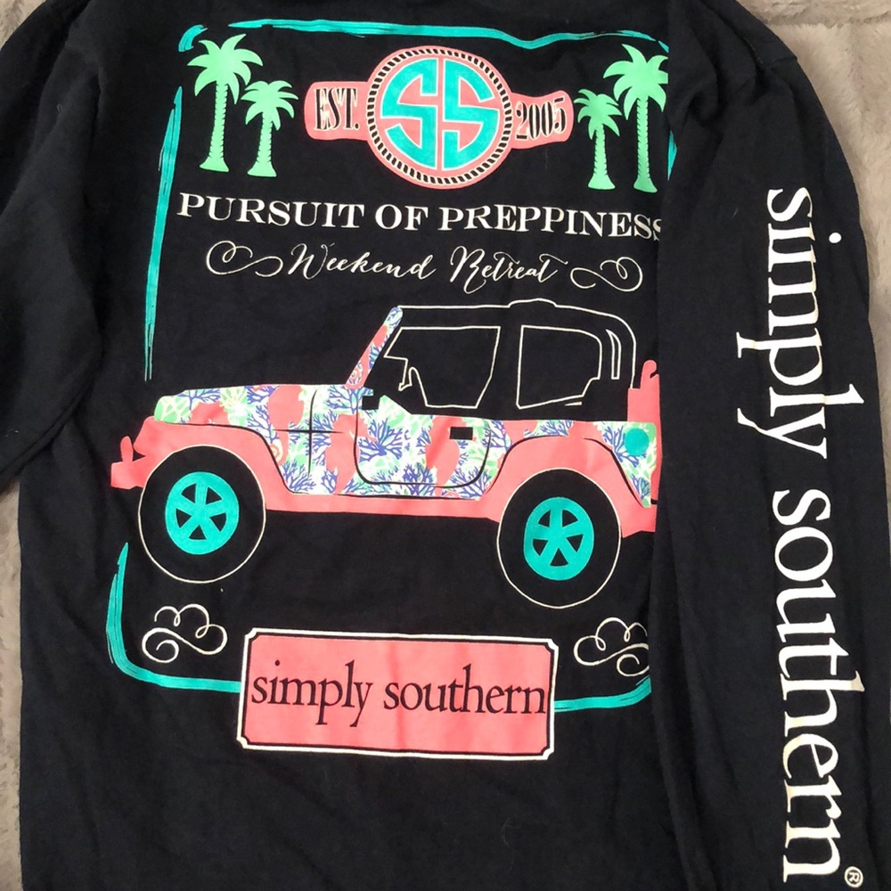 navy simply southern long sleeve t-shirt